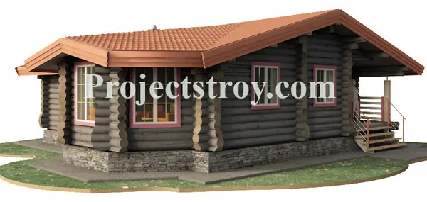 Сруб из бревна одноэтажного дома