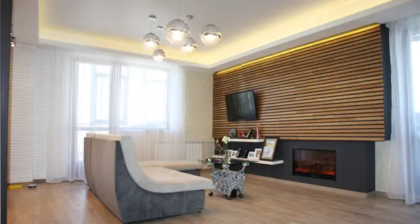 Интерьер кухни гостиной жк Европейский