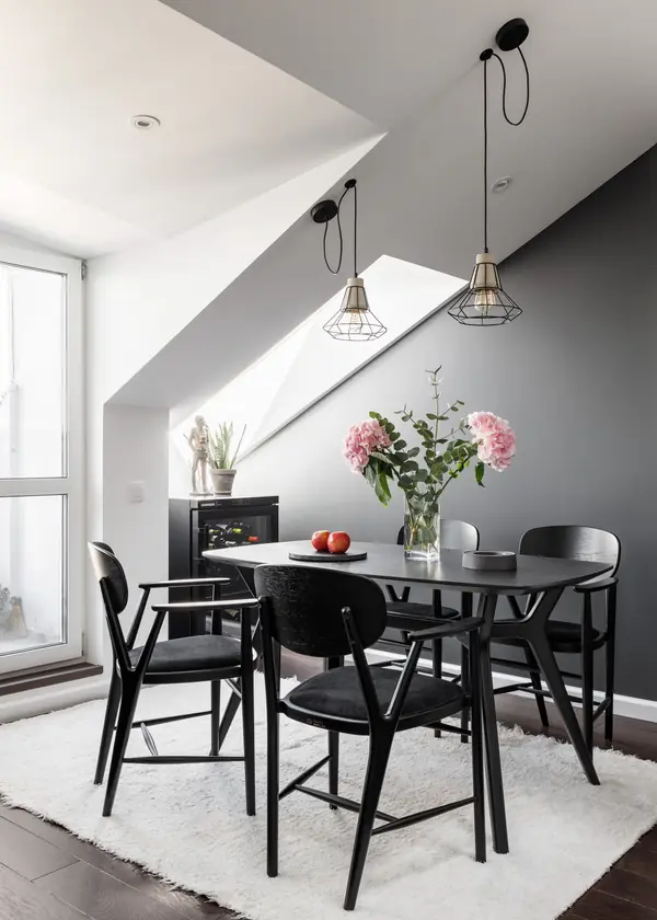 Мансардная двухуровневая квартира в скандинавском стиле