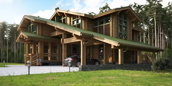 Дом из клеёного бруса North-American Style 300