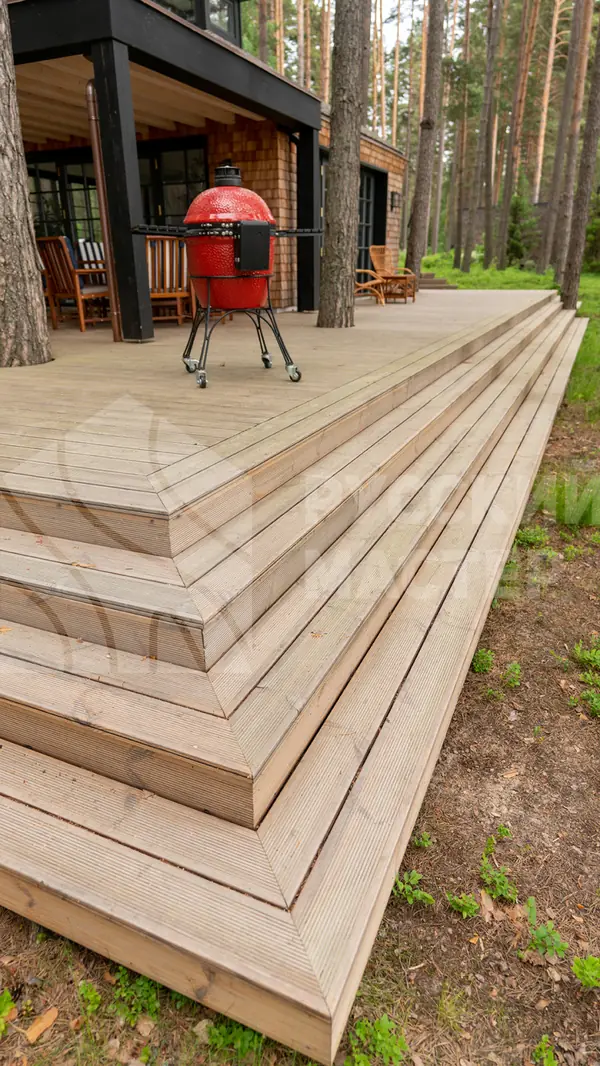 Современный дизайнерский дом с террасой и отделкой из дранки