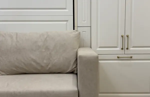 Кровать-трансформер с диваном в бежевом цвете