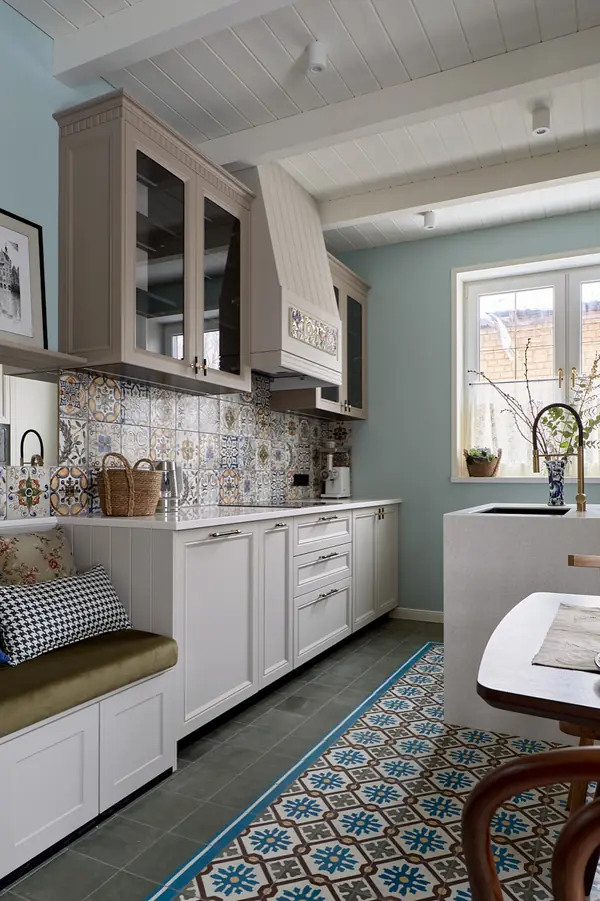 Кухня с котельной в шкафу