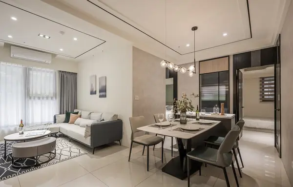 Благородные кремовые тона в современной квартире для большой семьи от L DESIGN