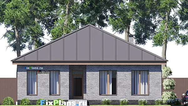 Проект одноэтажного дома 12х13м S111м2 F-18170