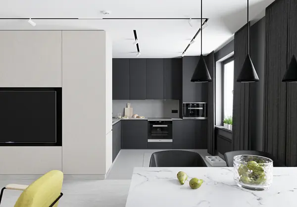 Квартира в монохромной гамме