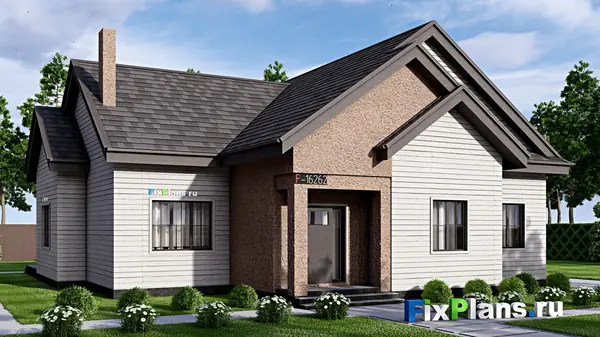 Проект дома с мансардой 17х15 м S305м2 F-16262