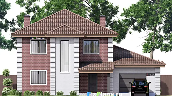 Проект двухэтажного дома 13х16 м S213м2 F-16982