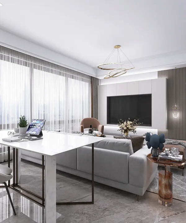 Конкурсная работа 70 кв.м. (кухня-гостиная)