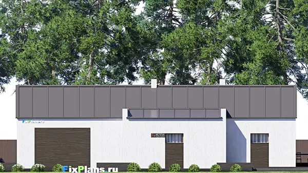 Проект одноэтажного дома 8х25м S149м2 F-15731