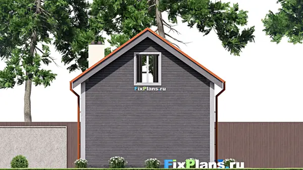 Проект дома с мансардой 7х7 м S68м2 F-15308