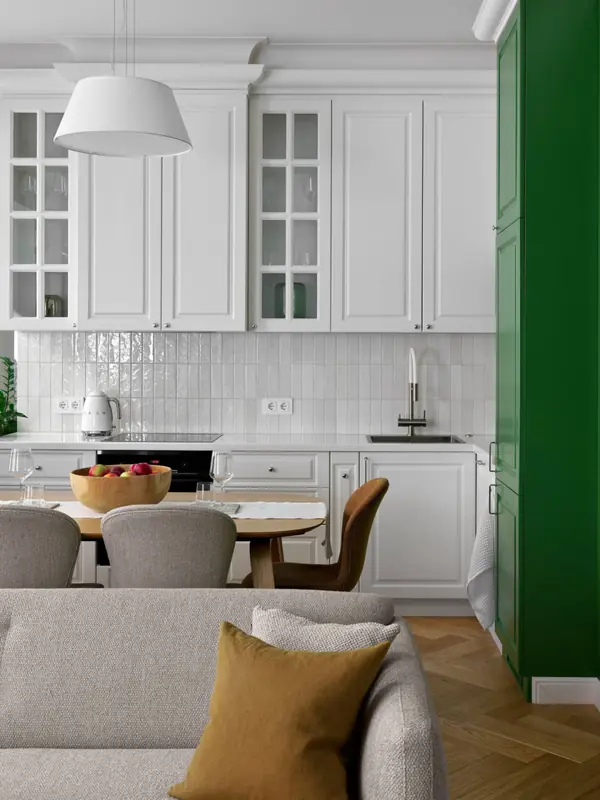 Дизайн и ремонт квартиры в Пречистенском переулке — Зелёный лейтмотив