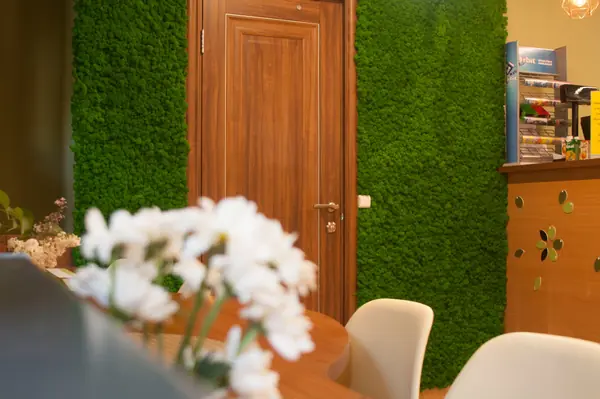 Панно из мха ягель для кафетерия