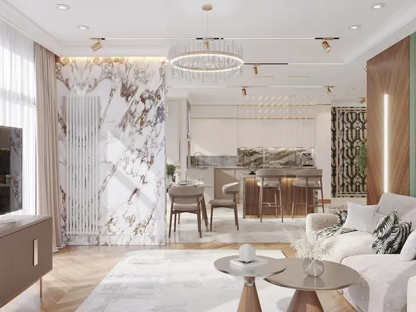 Гостиная Барнхаус ЖК 115м2