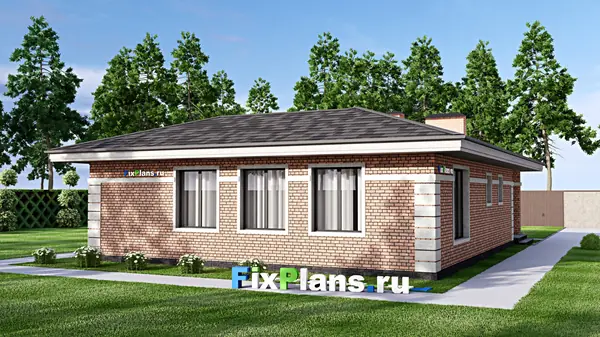 Проект одноэтажного дома 15х11м S104м2 F-15344