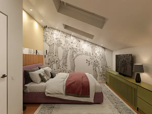 Спальня на мансарде