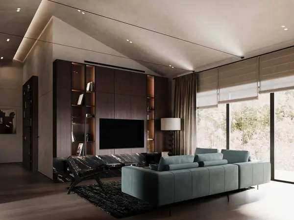 Суровый уют | Дизайн одноэтажного дома в Балашихе