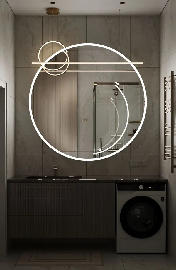 Санузел с душем. Поселок "Лесной остров"