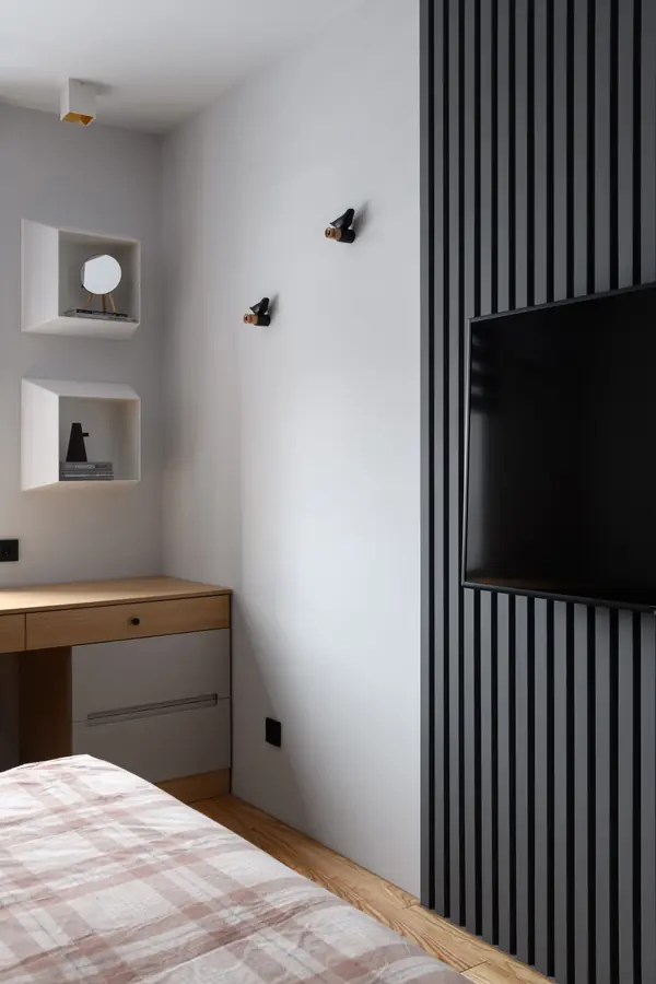 Детали спальни. Однакомнатная квартира 45 м.кв г.Новосибирск