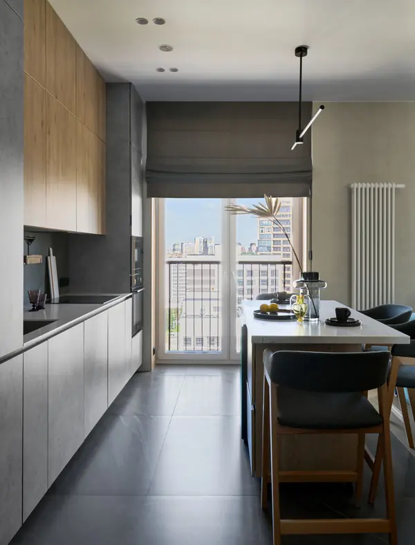 Светлая двухкомнатная квартира 60 кв.м. с панорамными окнами