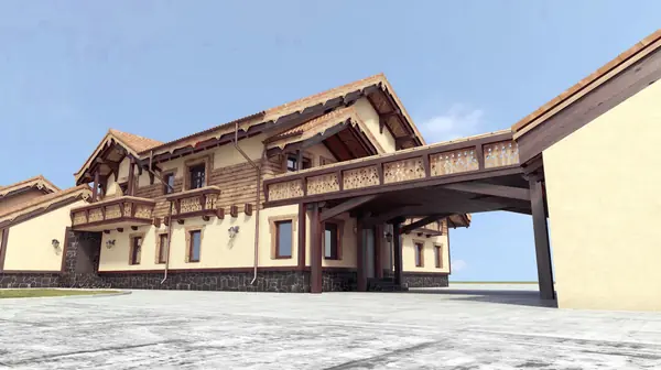 Проект ФАСАДА дома в стиле Шале