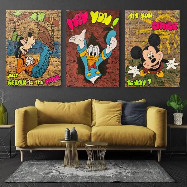 Современные картины для интерьера в стиле Поп арт/ Граффити/ Стрит арт