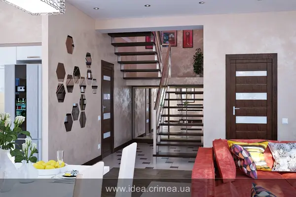 Contemporary kitchen living room for a young family