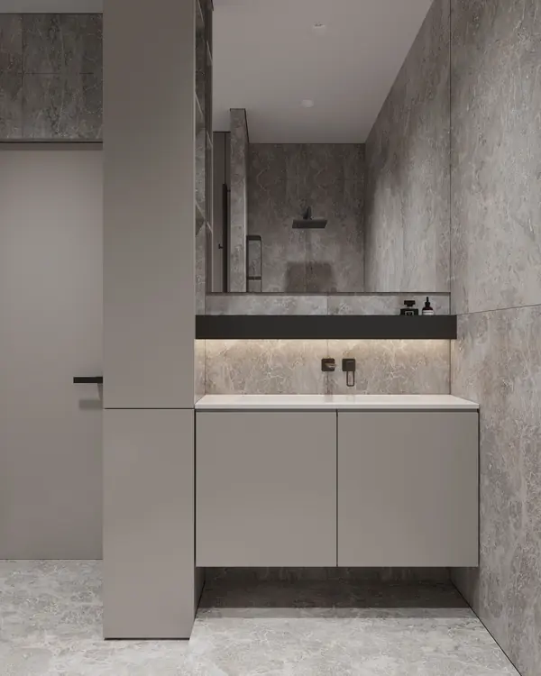 ЖК «Зенит», современный интерьер квартиры, построенный на контрастах