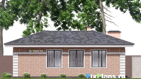 Проект одноэтажного дома 15х11м S104м2 F-15344