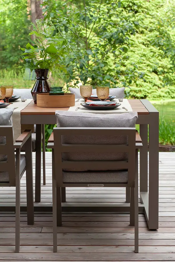 SANTORINI стол и 4 стула, цвет PECAN