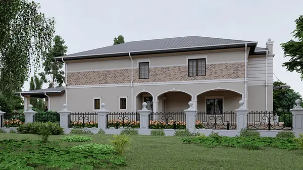 ДОМ-УСАДЬБА НА 2 СЕМЬИ + МАСТЕРСКАЯ (В1)