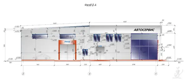 Архитектурно-планировочное решение станции тех. обслуживания