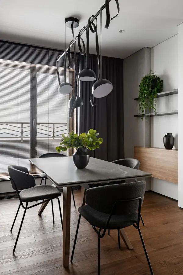 Брутальная трехкомнатная квартира 90 кв.м. с видом на реку