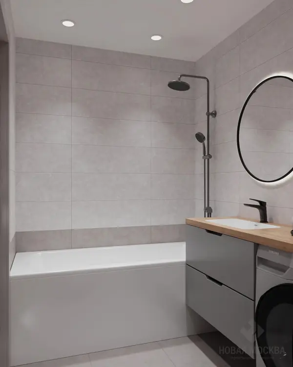 Дизайн санузла в квартире по адресу: улица Академика Павлова, дом 38