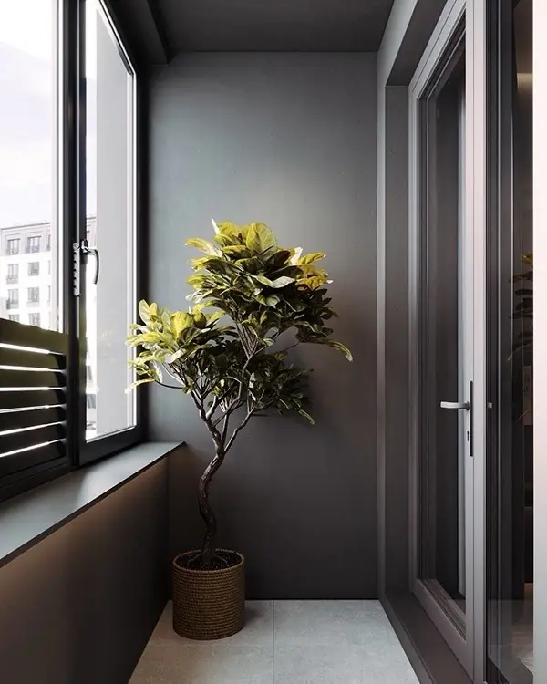 Акцентная стена фактурной штукатуркой под кирпич в сочетании с матовыми стенами