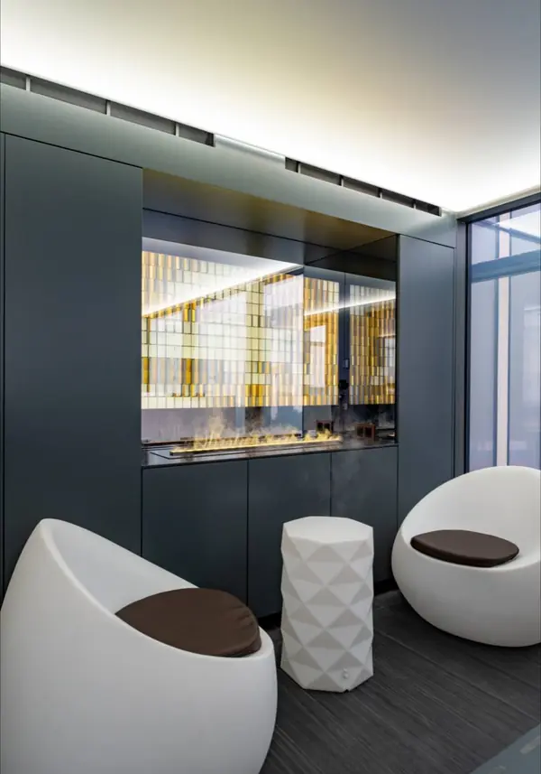 Шкаф для спа зоны с камином