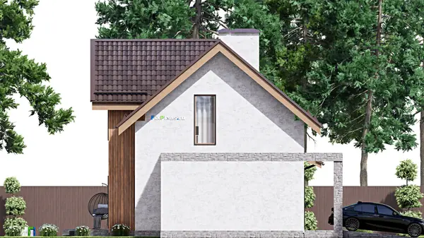 Проект дома с мансардой 20х13 м S210м2 F-15956