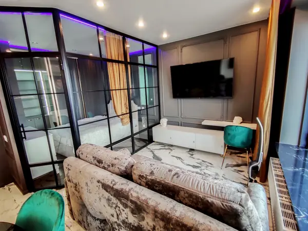 Гостиная зона в квартире-студии