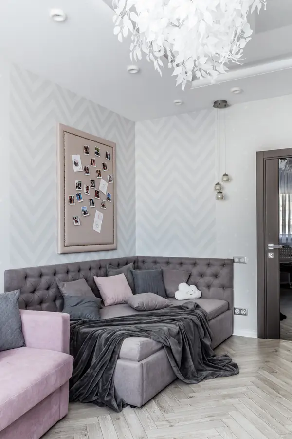 Монохромный интерьер 2-х комнатной квартиры