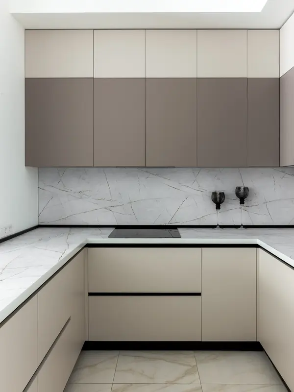 Угловая кухня-гостиная с барной в ЖК Матч Поинт