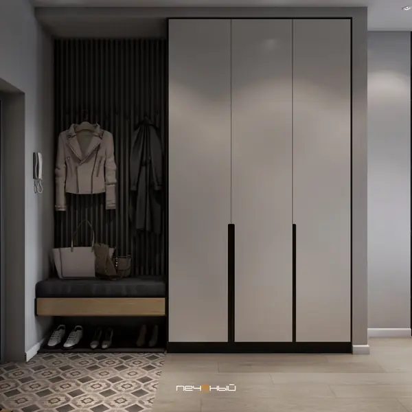 Очередной дизайн-проект трёхкомнатной квартиры