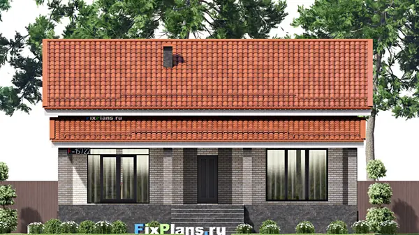 Проект дома с мансардой 12х13 м S129м2 F-15722