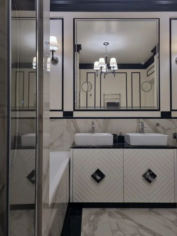 Редизайн санузла в стиле современной классики