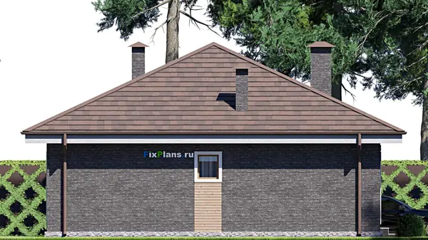 Проект одноэтажного дома 10х10м S76м2 F-17621