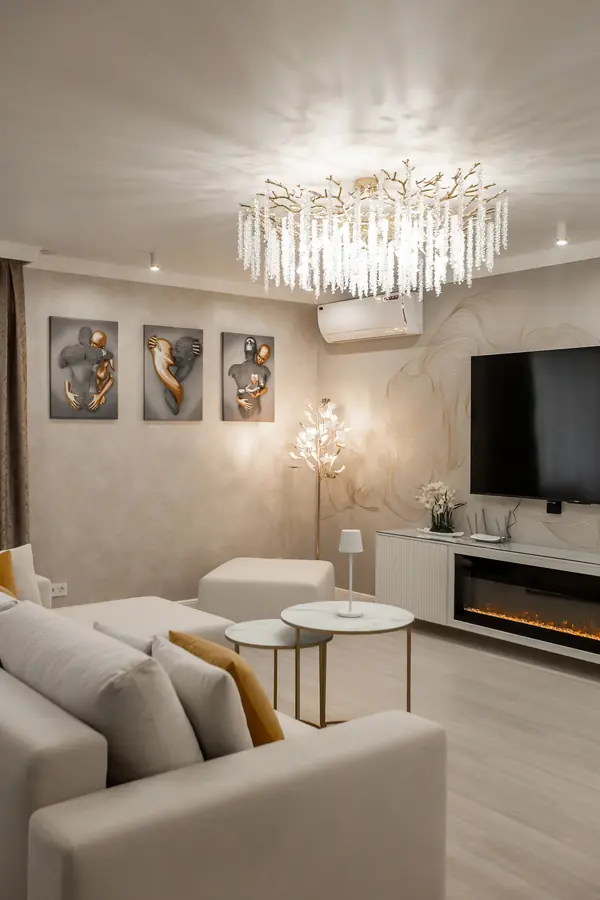 Дизайн просторной квартиры в стиле неоклассики