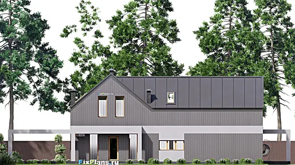 Проект дома с мансардой 16х28 м S410м2 F-16514