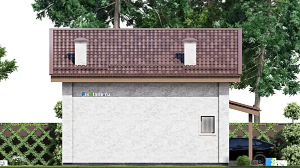 Проект дома с мансардой 7х10 м S86м2 F-15272