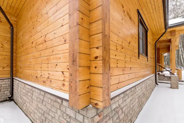 Дом из клееного бруса по проекту "Занино"