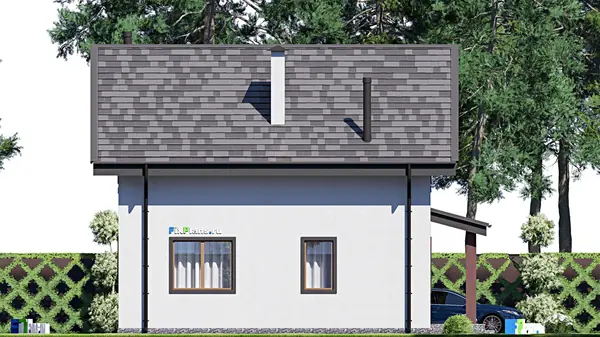 Проект дома с мансардой 10х10 м S128м2 F-18098