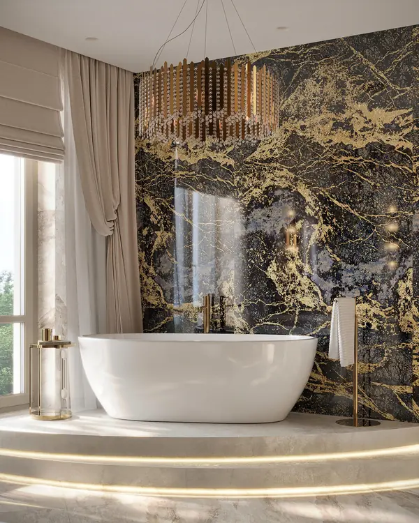 Роскошный дизайн квартиры в стиле современная классика в ЖК "Квартал Лахта парк"